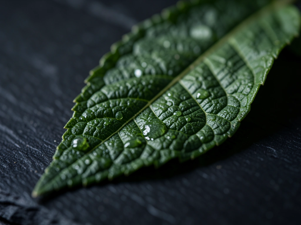 Microscopic botanical leaf texture